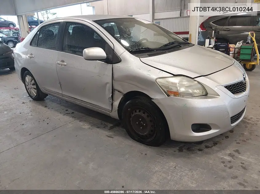 2012 Toyota Yaris VIN: JTDBT4K38CL010244 Lot: 45666396