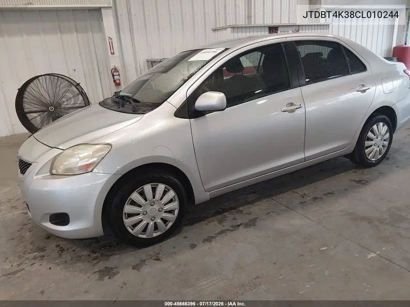 2012 Toyota Yaris VIN: JTDBT4K38CL010244 Lot: 45666396