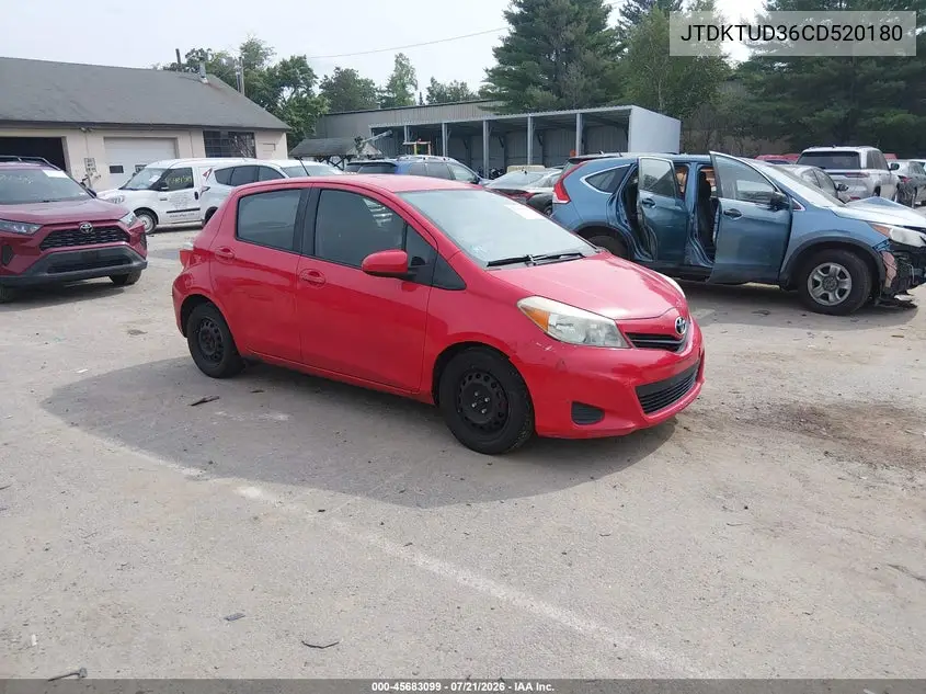 2012 Toyota Yaris Le VIN: JTDKTUD36CD520180 Lot: 45683099