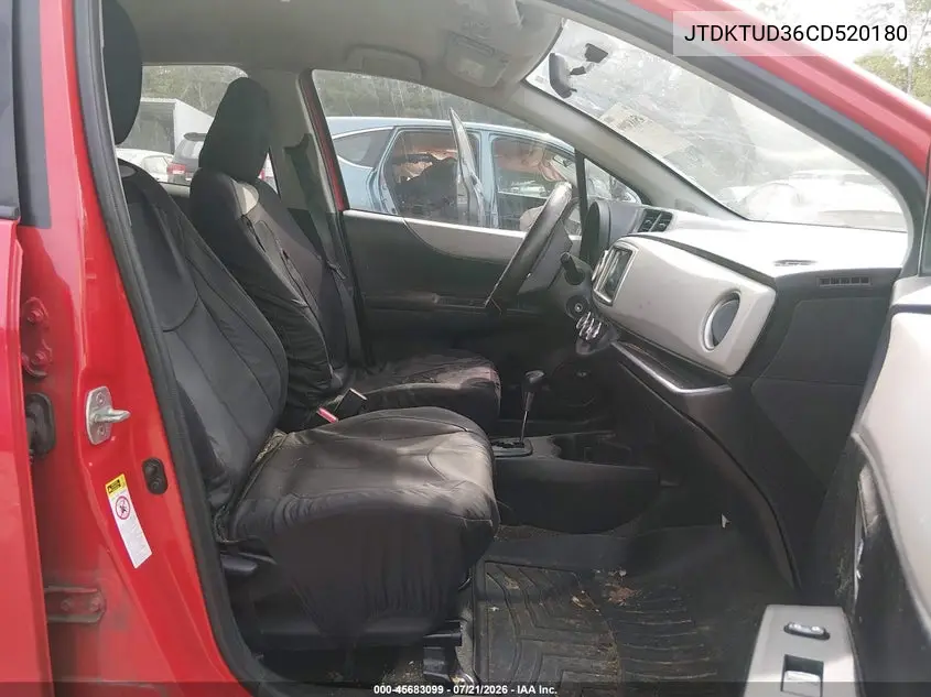 2012 Toyota Yaris Le VIN: JTDKTUD36CD520180 Lot: 45683099