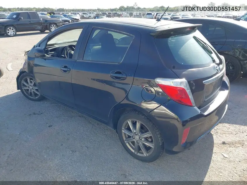 2013 Toyota Yaris Se VIN: JTDKTUD30DD551457 Lot: 45540447