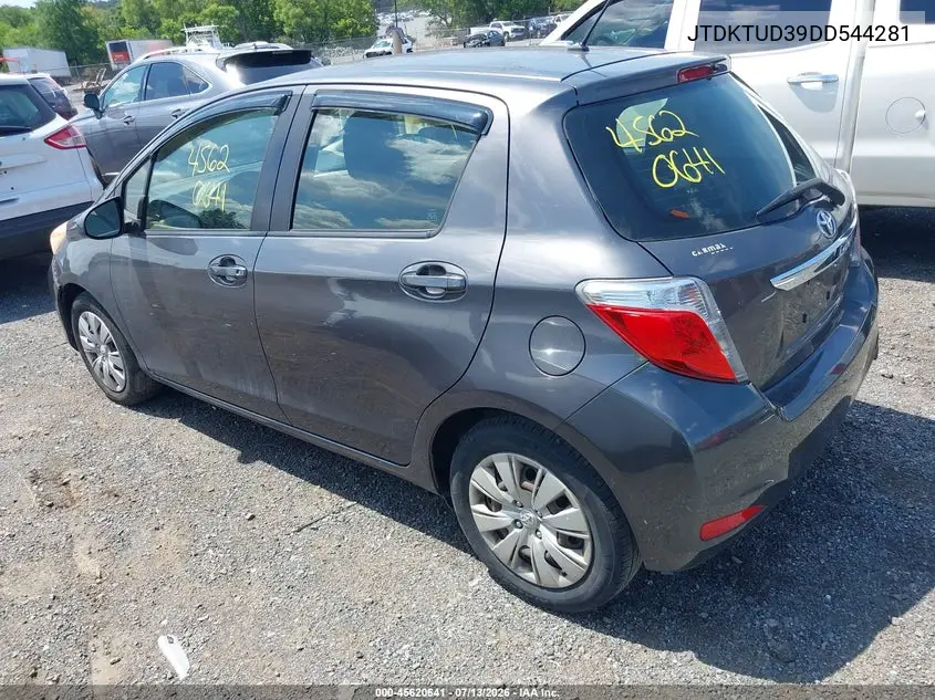 2013 Toyota Yaris Le VIN: JTDKTUD39DD544281 Lot: 45620641