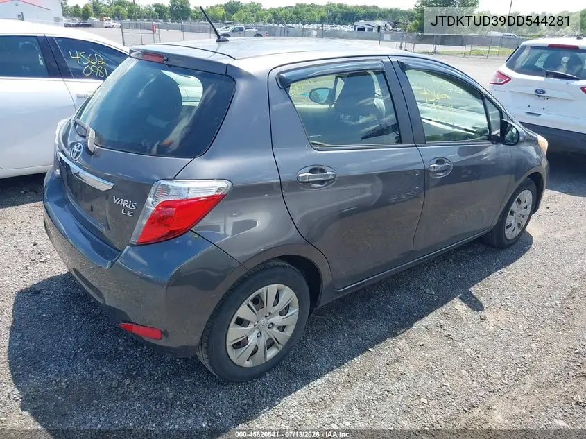 2013 Toyota Yaris Le VIN: JTDKTUD39DD544281 Lot: 45620641