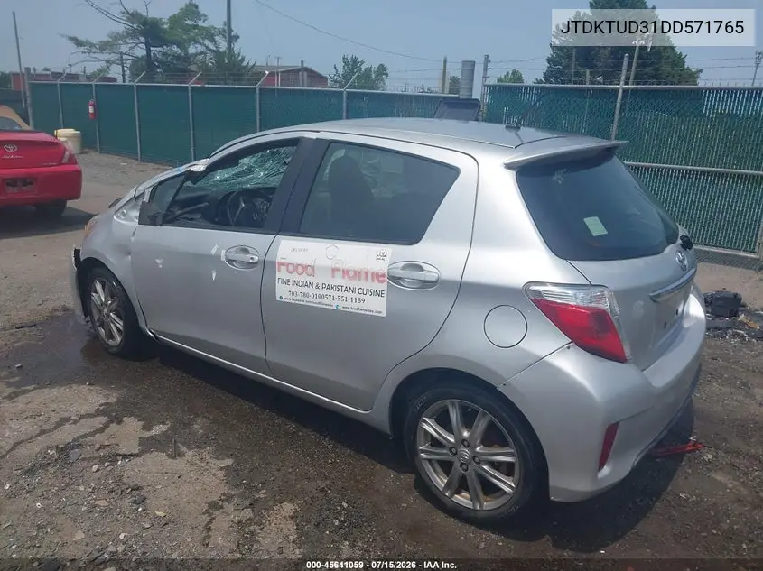 2013 Toyota Yaris Se VIN: JTDKTUD31DD571765 Lot: 45641059