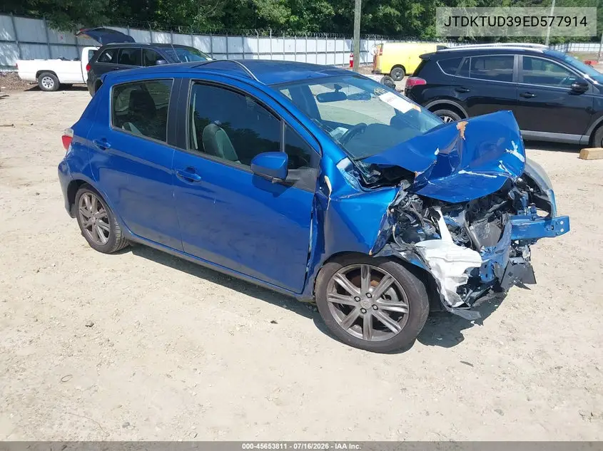 2014 Toyota Yaris Se (Tmc/Cbu Plant) VIN: JTDKTUD39ED577914 Lot: 45653811