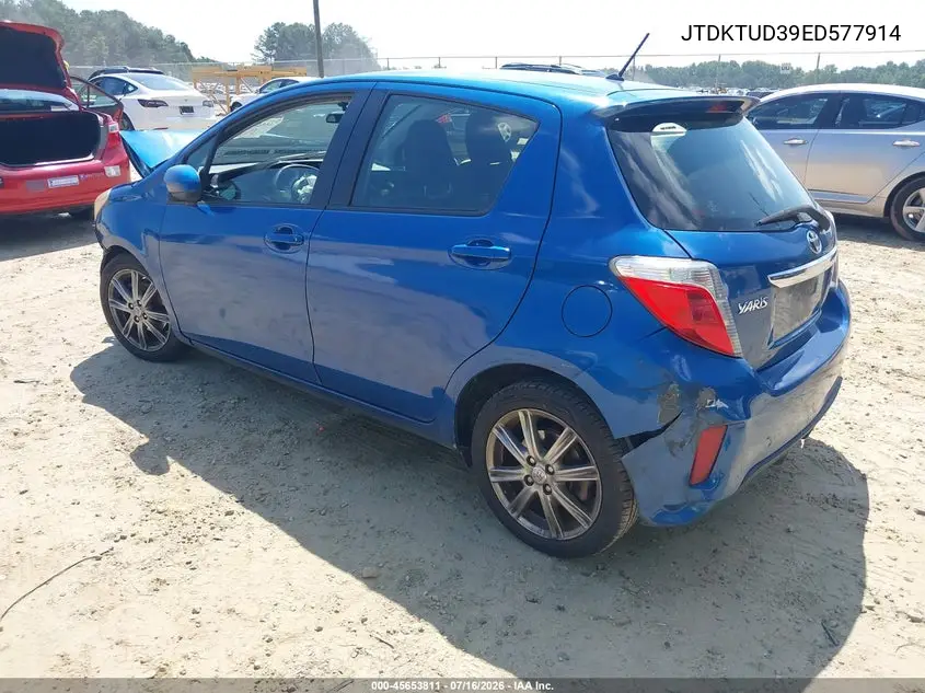 2014 Toyota Yaris Se (Tmc/Cbu Plant) VIN: JTDKTUD39ED577914 Lot: 45653811