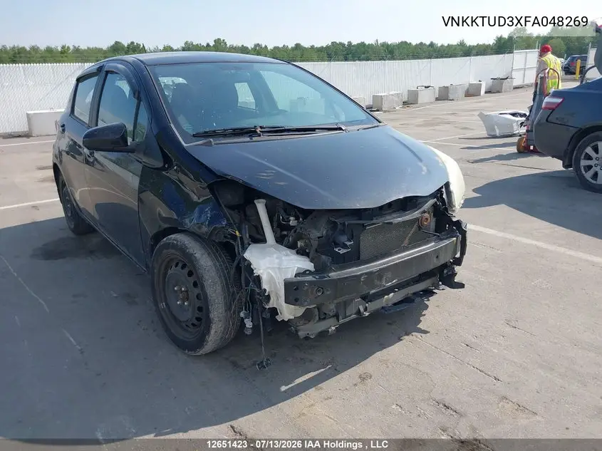 2015 Toyota Yaris VIN: VNKKTUD3XFA048269 Lot: 12651423