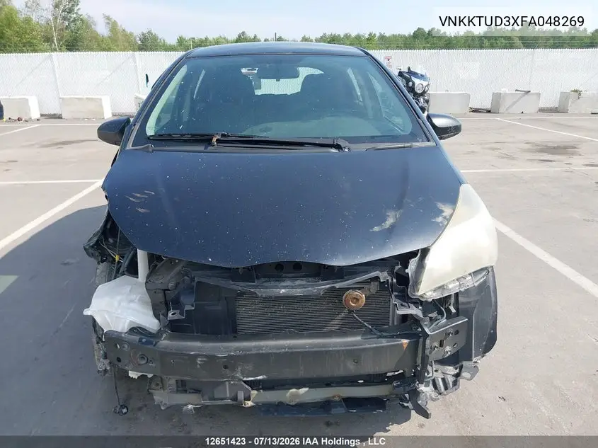 2015 Toyota Yaris VIN: VNKKTUD3XFA048269 Lot: 12651423