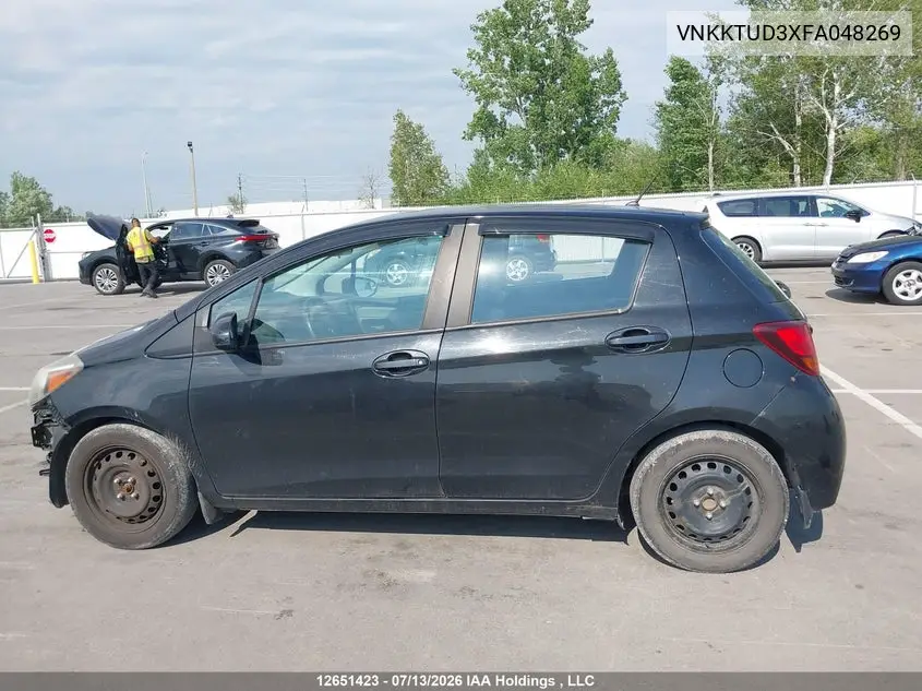 2015 Toyota Yaris VIN: VNKKTUD3XFA048269 Lot: 12651423