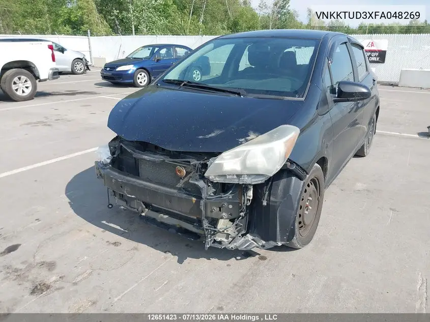 2015 Toyota Yaris VIN: VNKKTUD3XFA048269 Lot: 12651423