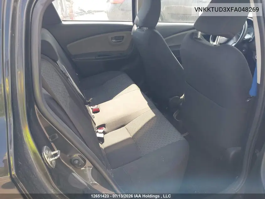 2015 Toyota Yaris VIN: VNKKTUD3XFA048269 Lot: 12651423