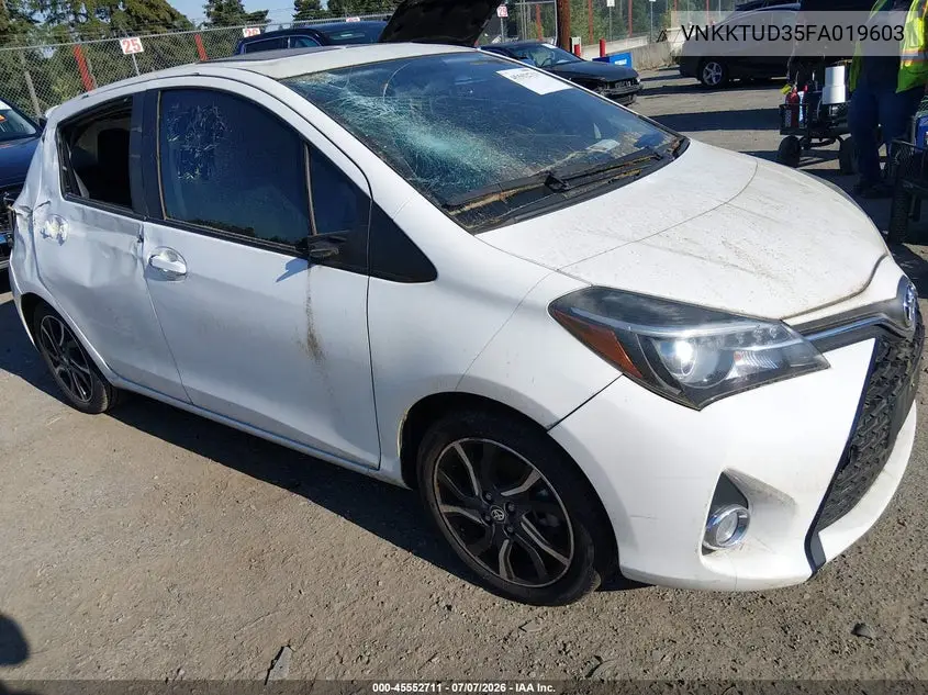 2015 Toyota Yaris Se VIN: VNKKTUD35FA019603 Lot: 45552711