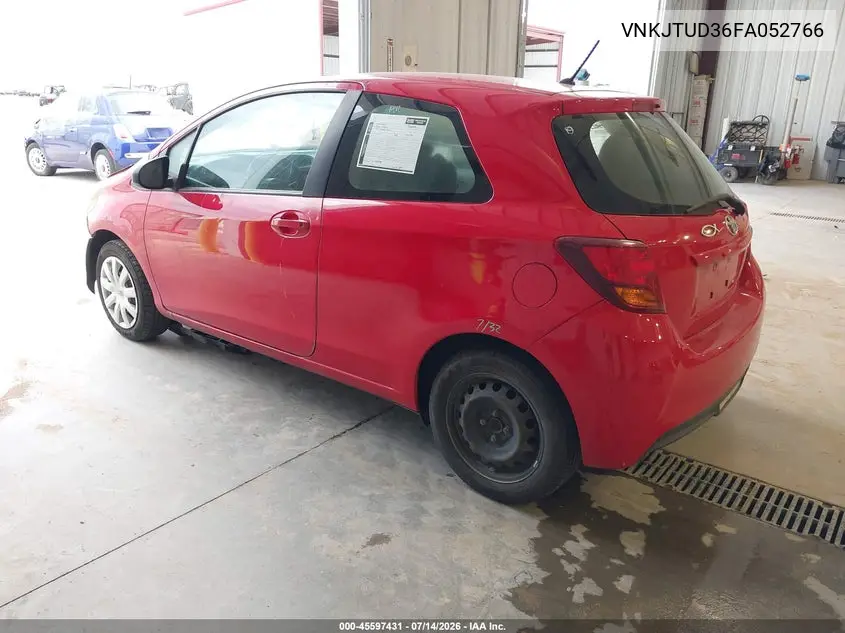 2015 Toyota Yaris L VIN: VNKJTUD36FA052766 Lot: 45597431