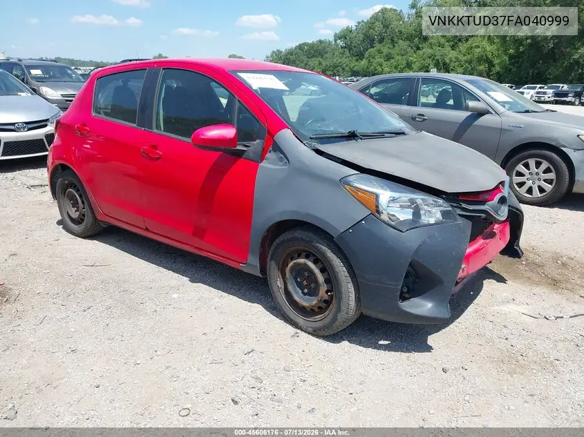 2015 Toyota Yaris L VIN: VNKKTUD37FA040999 Lot: 45606176