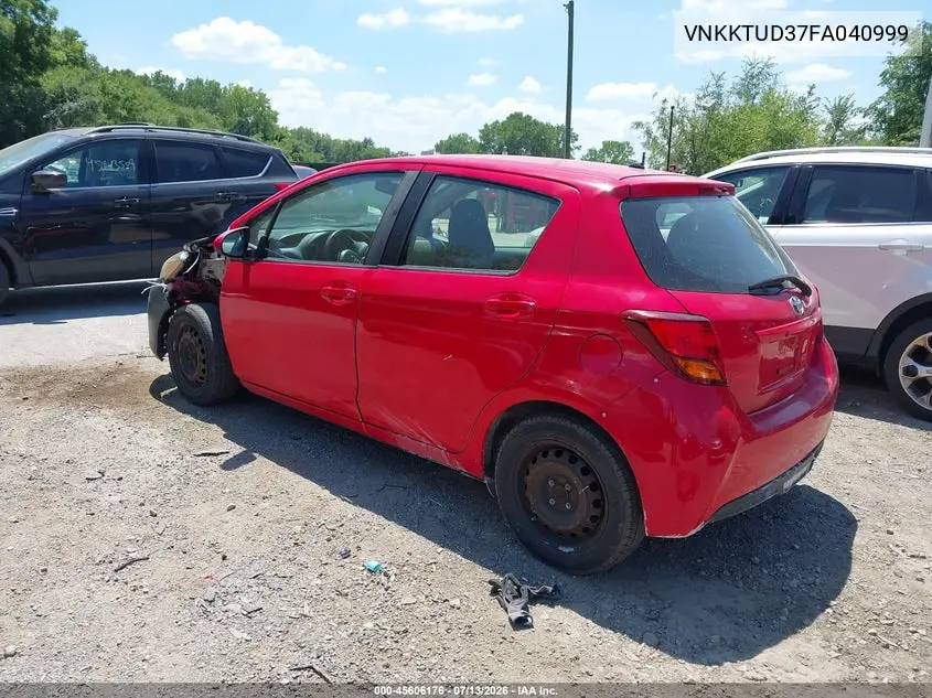 2015 Toyota Yaris L VIN: VNKKTUD37FA040999 Lot: 45606176