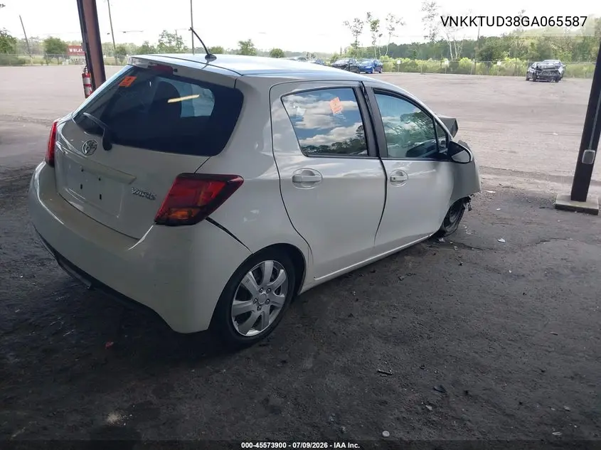 2016 Toyota Yaris L VIN: VNKKTUD38GA065587 Lot: 45573900