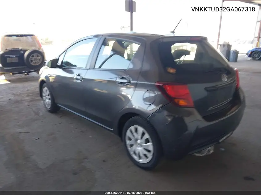 2016 Toyota Yaris L VIN: VNKKTUD32GA067318 Lot: 45620118