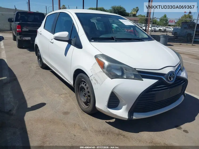 2016 Toyota Yaris L VIN: VNKKTUD33GA069367 Lot: 45654145