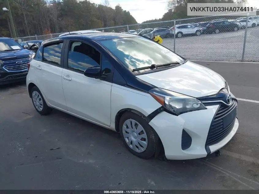 VNKKTUD33HA074411 2017 Toyota Yaris L