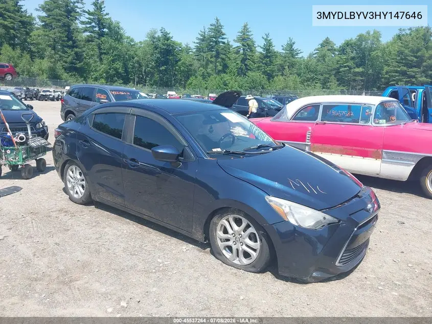 2017 Toyota Yaris Ia VIN: 3MYDLBYV3HY147646 Lot: 45537264