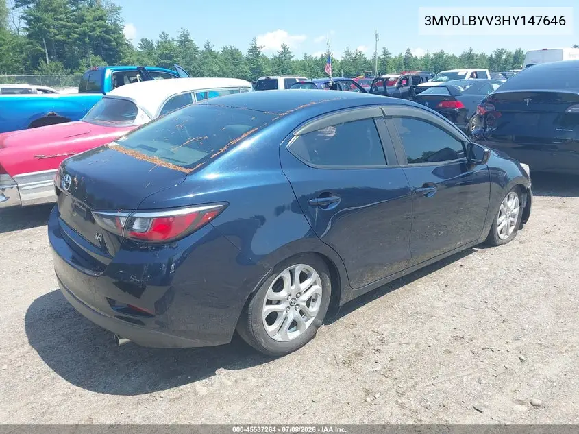 2017 Toyota Yaris Ia VIN: 3MYDLBYV3HY147646 Lot: 45537264
