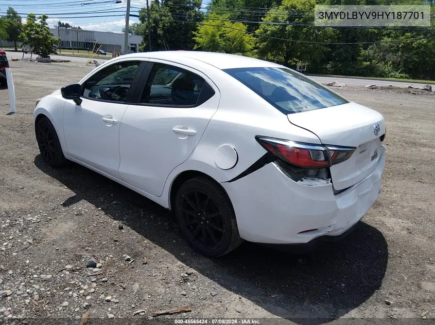 2017 Toyota Yaris Ia VIN: 3MYDLBYV9HY187701 Lot: 45565424