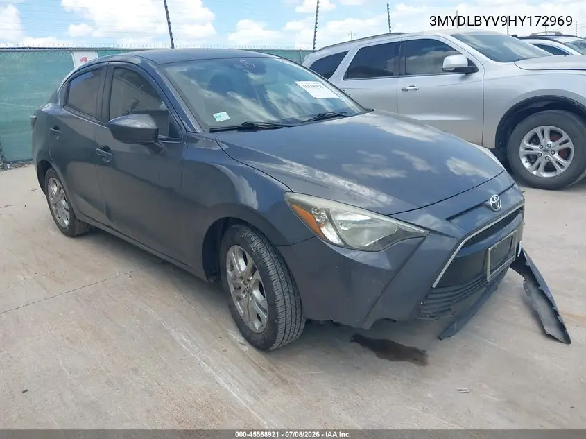 2017 Toyota Yaris Ia VIN: 3MYDLBYV9HY172969 Lot: 45568921