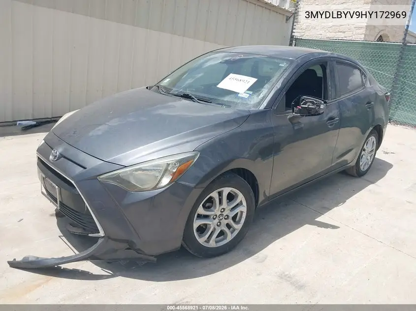 2017 Toyota Yaris Ia VIN: 3MYDLBYV9HY172969 Lot: 45568921