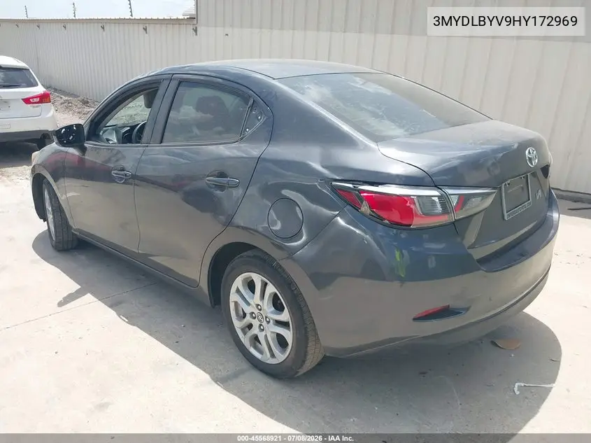 2017 Toyota Yaris Ia VIN: 3MYDLBYV9HY172969 Lot: 45568921