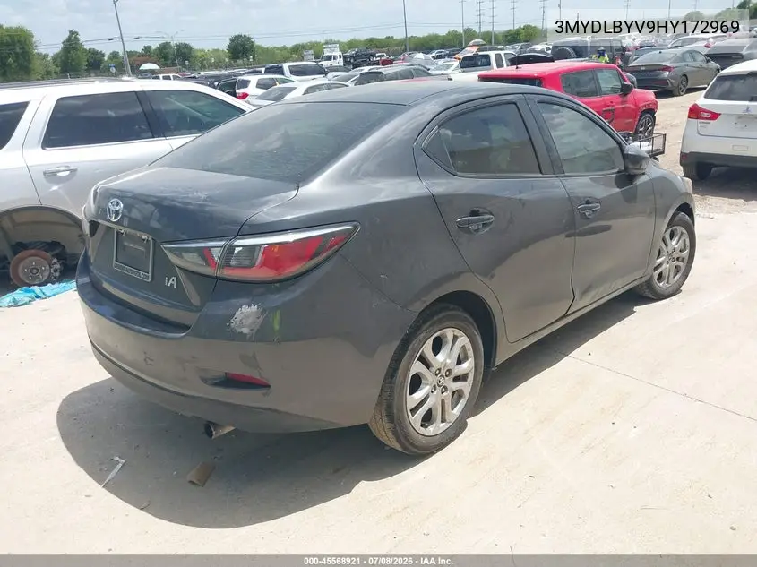 2017 Toyota Yaris Ia VIN: 3MYDLBYV9HY172969 Lot: 45568921