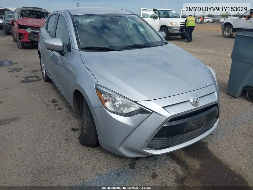 2017 Toyota Yaris Ia VIN: 3MYDLBYV9HY153029 Lot: 45585304