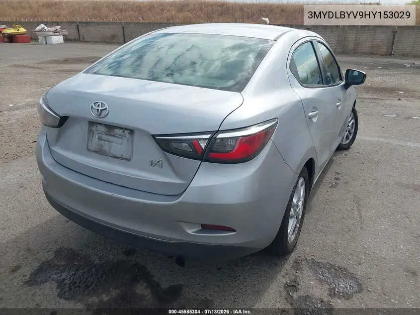 2017 Toyota Yaris Ia VIN: 3MYDLBYV9HY153029 Lot: 45585304