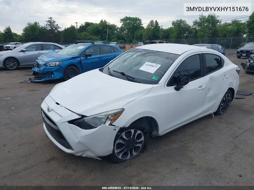2017 Toyota Yaris Ia VIN: 3MYDLBYVXHY151676 Lot: 45589825