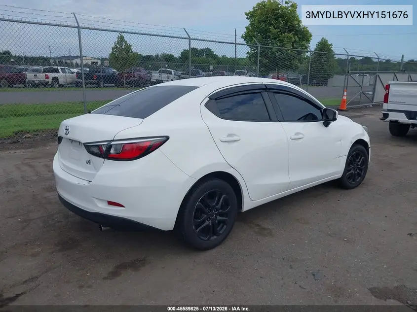 2017 Toyota Yaris Ia VIN: 3MYDLBYVXHY151676 Lot: 45589825