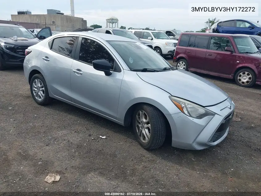 2017 Toyota Yaris Ia VIN: 3MYDLBYV3HY172272 Lot: 45590162