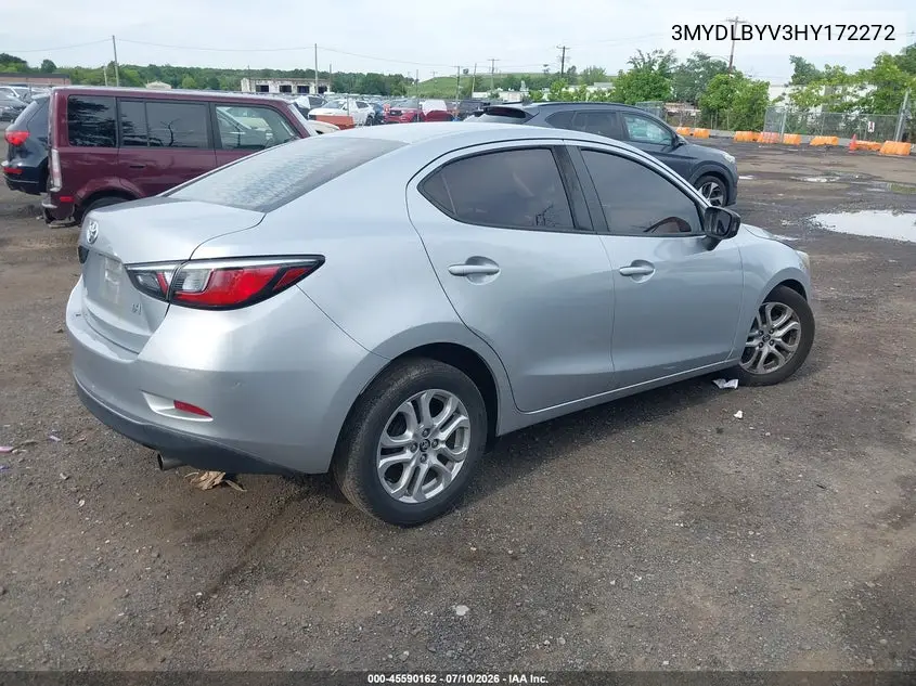 2017 Toyota Yaris Ia VIN: 3MYDLBYV3HY172272 Lot: 45590162