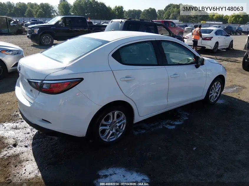 2017 Toyota Yaris Ia VIN: 3MYDLBYV6HY148063 Lot: 45592314