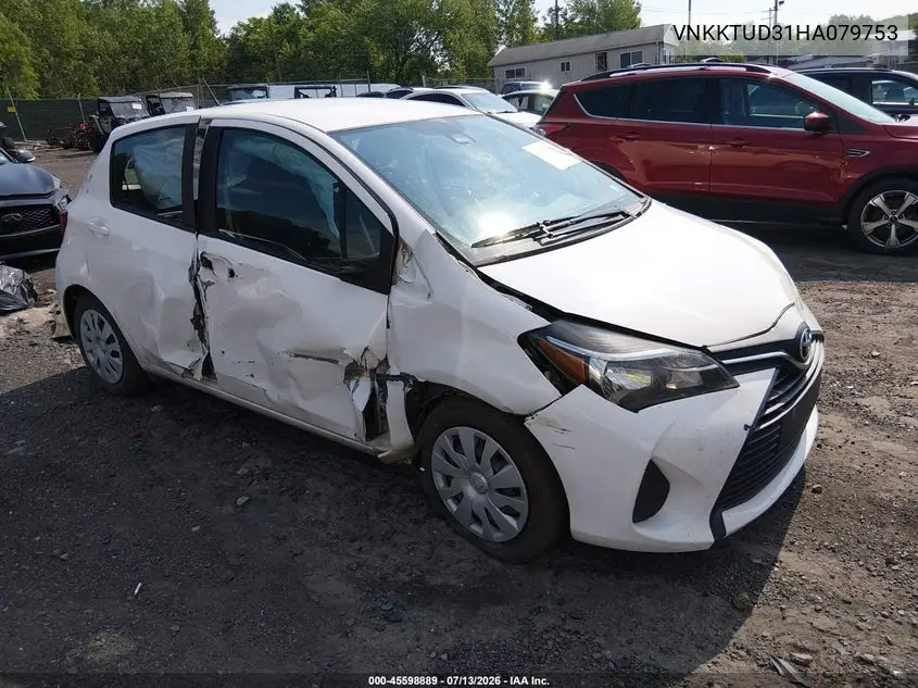 2017 Toyota Yaris L VIN: VNKKTUD31HA079753 Lot: 45598889