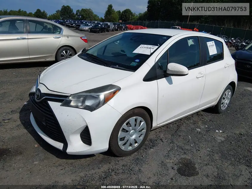 2017 Toyota Yaris L VIN: VNKKTUD31HA079753 Lot: 45598889