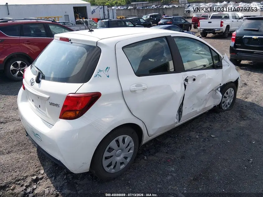 2017 Toyota Yaris L VIN: VNKKTUD31HA079753 Lot: 45598889