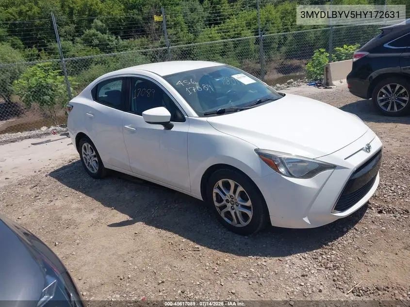 2017 Toyota Yaris Ia VIN: 3MYDLBYV5HY172631 Lot: 45617089