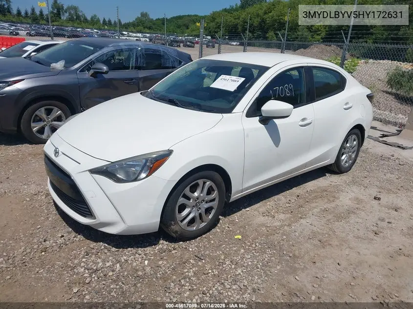 2017 Toyota Yaris Ia VIN: 3MYDLBYV5HY172631 Lot: 45617089