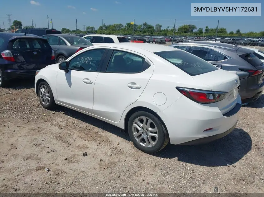 2017 Toyota Yaris Ia VIN: 3MYDLBYV5HY172631 Lot: 45617089