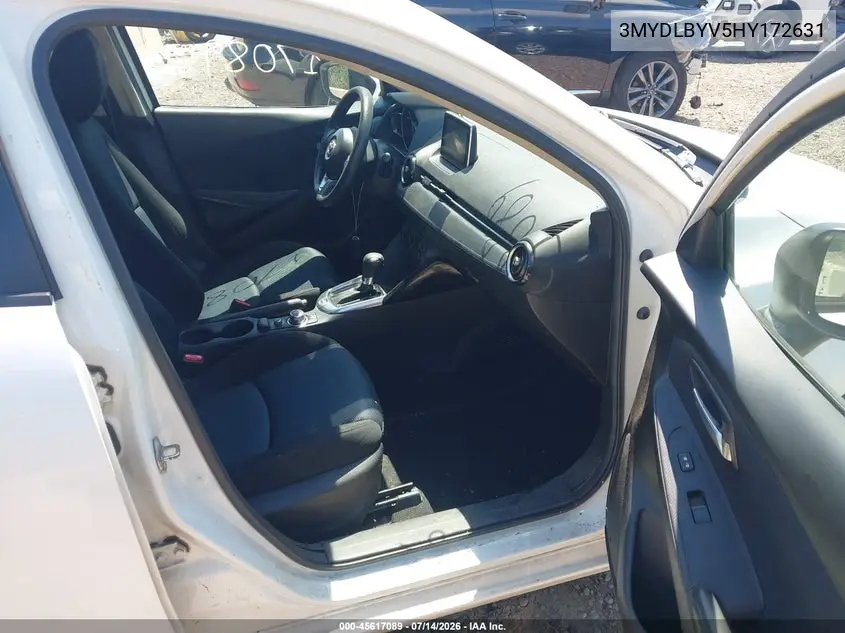 2017 Toyota Yaris Ia VIN: 3MYDLBYV5HY172631 Lot: 45617089