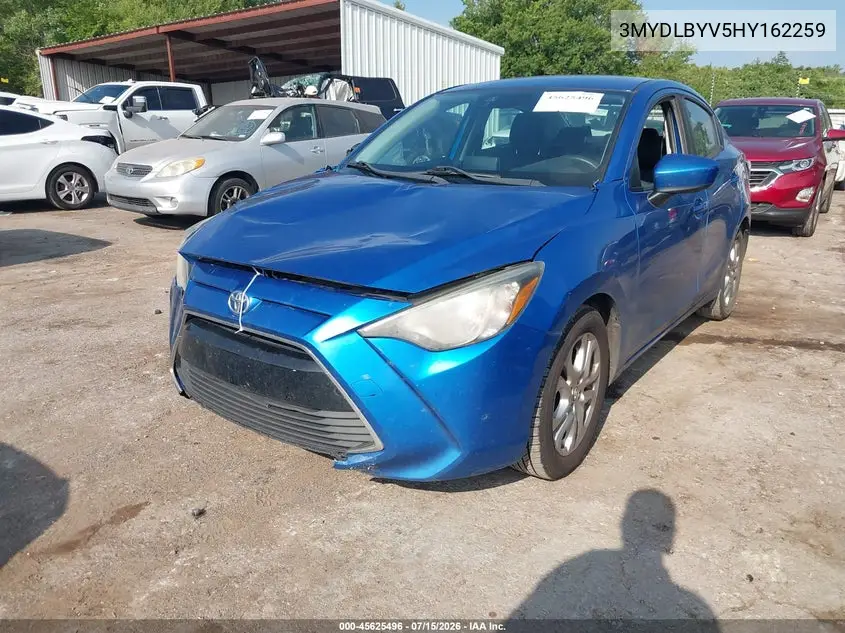 2017 Toyota Yaris Ia VIN: 3MYDLBYV5HY162259 Lot: 45625496