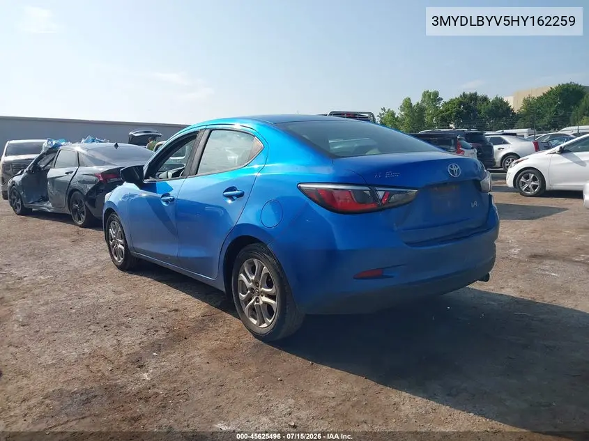 2017 Toyota Yaris Ia VIN: 3MYDLBYV5HY162259 Lot: 45625496