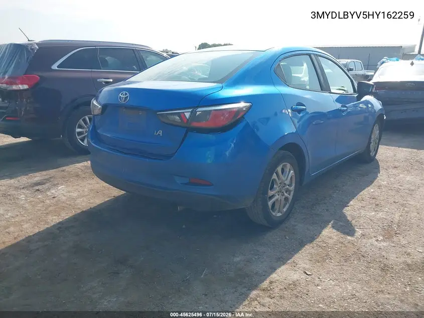 2017 Toyota Yaris Ia VIN: 3MYDLBYV5HY162259 Lot: 45625496