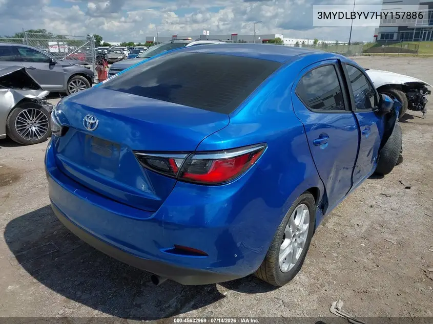 2017 Toyota Yaris Ia VIN: 3MYDLBYV7HY157886 Lot: 45632969