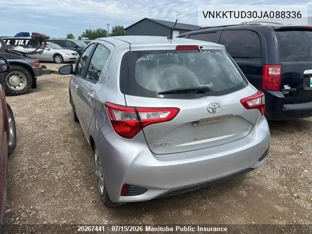 2018 Toyota Yaris Le VIN: VNKKTUD30JA088336 Lot: 20267441