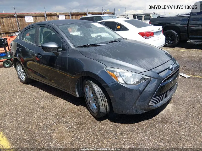 2018 Toyota Yaris Ia VIN: 3MYDLBYV1JY318805 Lot: 45486672